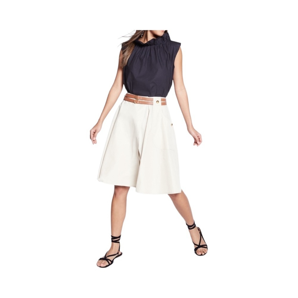 Tory Burch Belted Betsy Skirt, Tan Size 6 NWT!
